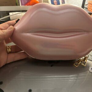 New Metallic Pink Lip Purse, Nails and Lipstick Bundle